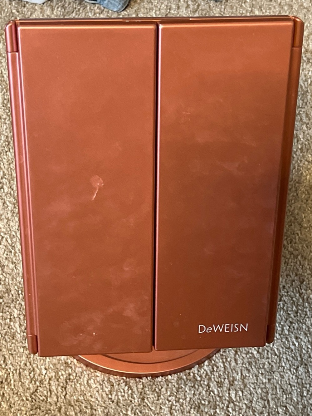 Amazon DeWEISN Foldable Vanity Mirror in Rust Orange